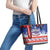 Feliz Navidad Chile Santa Claus Leather Tote Bag Chilli Christmas - Wonder Print Shop