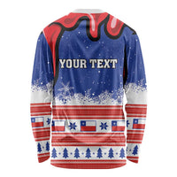 Personalized Feliz Navidad Chile Santa Claus Long Sleeve Shirt Chilli Christmas - Wonder Print Shop