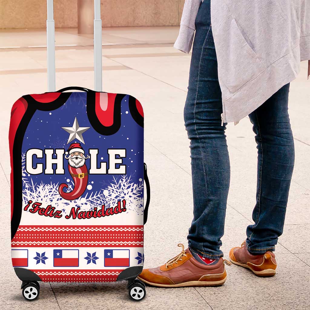 Feliz Navidad Chile Santa Claus Luggage Cover Chilli Christmas - Wonder Print Shop