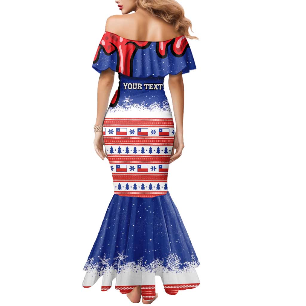 Personalized Feliz Navidad Chile Santa Claus Mermaid Dress Chilli Christmas - Wonder Print Shop