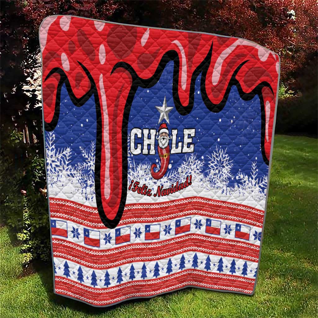 Feliz Navidad Chile Santa Claus Quilt Chilli Christmas - Wonder Print Shop
