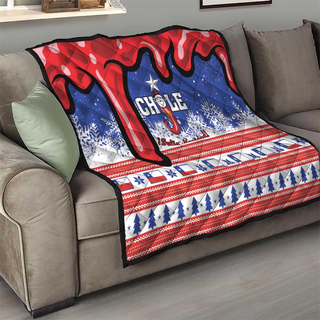 Feliz Navidad Chile Santa Claus Quilt Chilli Christmas - Wonder Print Shop