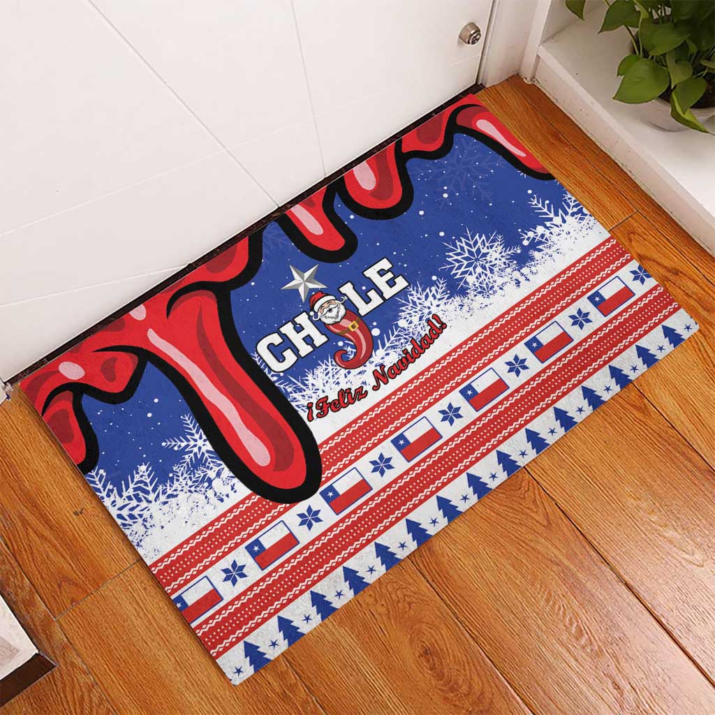 Feliz Navidad Chile Santa Claus Rubber Doormat Chilli Christmas - Wonder Print Shop