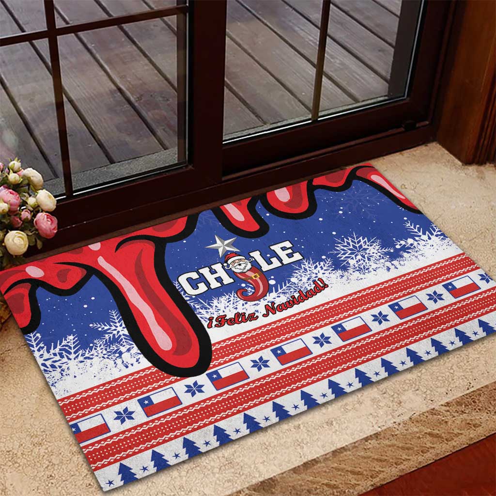 Feliz Navidad Chile Santa Claus Rubber Doormat Chilli Christmas - Wonder Print Shop
