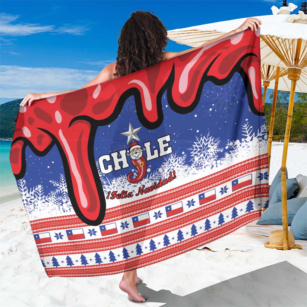 Feliz Navidad Chile Santa Claus Sarong Chilli Christmas - Wonder Print Shop