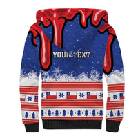 Personalized Feliz Navidad Chile Santa Claus Sherpa Hoodie Chilli Christmas - Wonder Print Shop