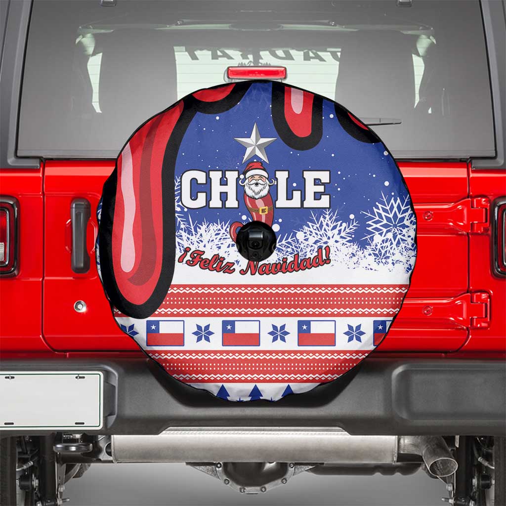 Feliz Navidad Chile Santa Claus Spare Tire Cover Chilli Christmas - Wonder Print Shop