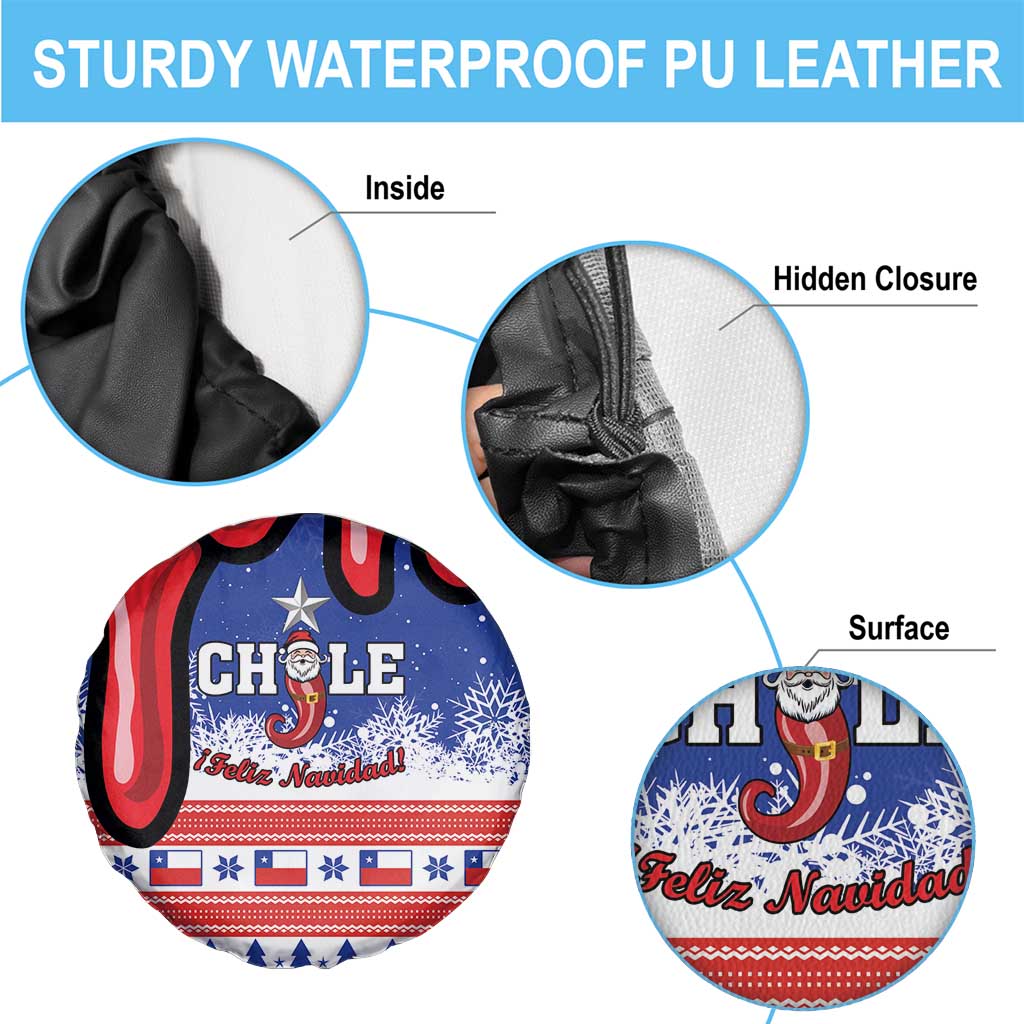 Feliz Navidad Chile Santa Claus Spare Tire Cover Chilli Christmas - Wonder Print Shop