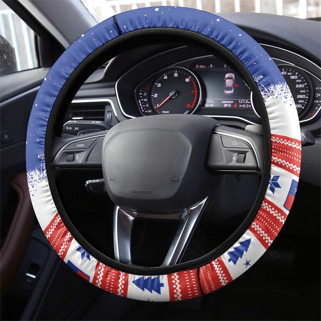 Feliz Navidad Chile Santa Claus Steering Wheel Cover Chilli Christmas - Wonder Print Shop