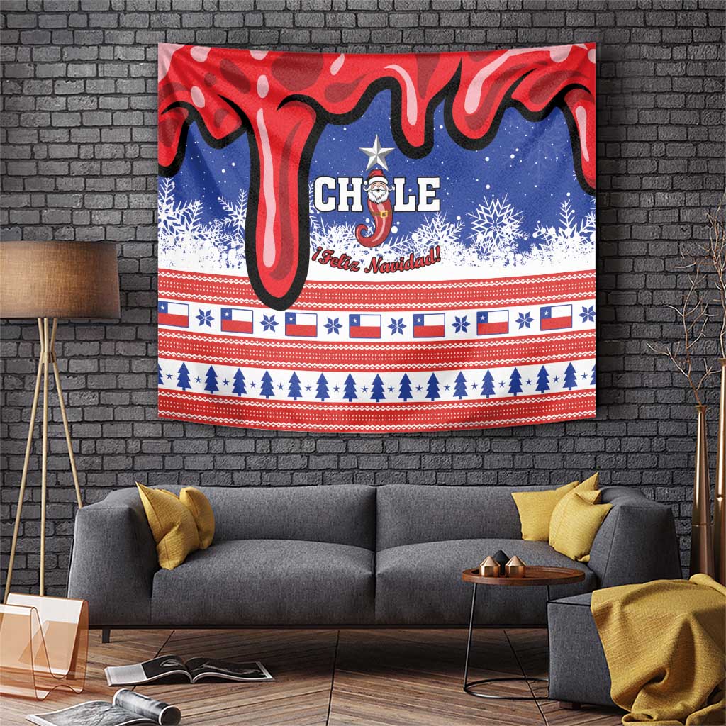Feliz Navidad Chile Santa Claus Tapestry Chilli Christmas - Wonder Print Shop