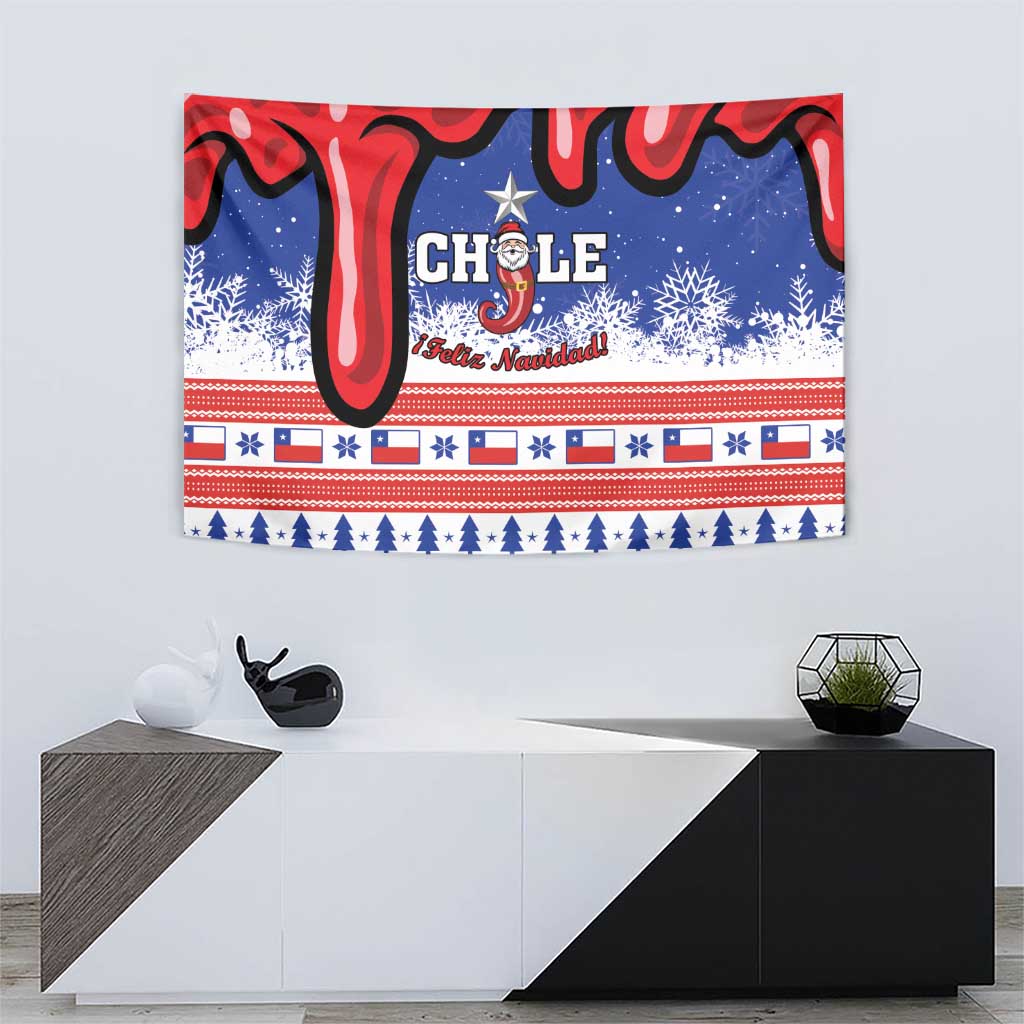 Feliz Navidad Chile Santa Claus Tapestry Chilli Christmas - Wonder Print Shop
