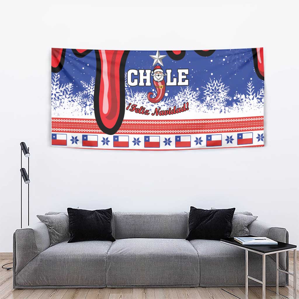 Feliz Navidad Chile Santa Claus Tapestry Chilli Christmas - Wonder Print Shop