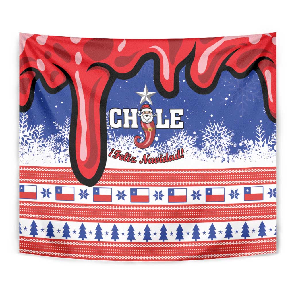 Feliz Navidad Chile Santa Claus Tapestry Chilli Christmas - Wonder Print Shop