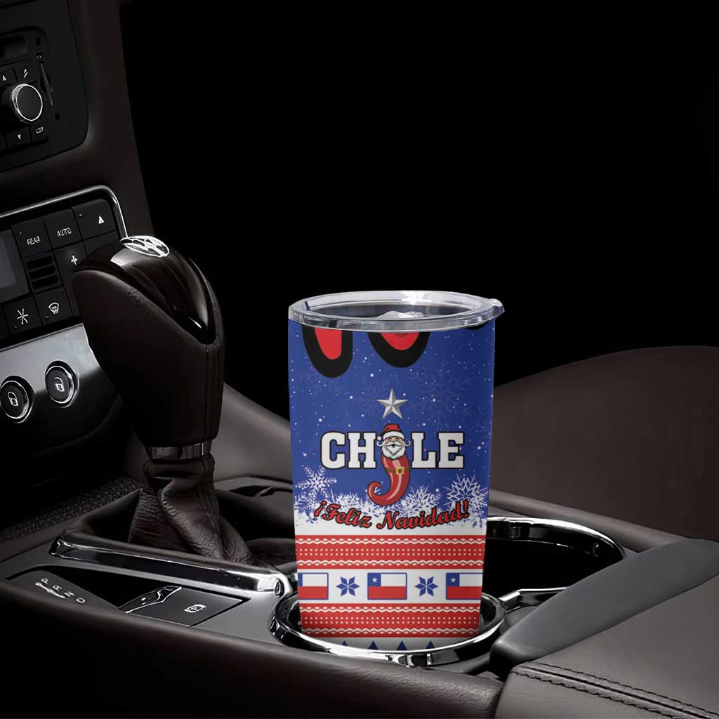 Feliz Navidad Chile Santa Claus Tumbler Cup Chilli Christmas - Wonder Print Shop