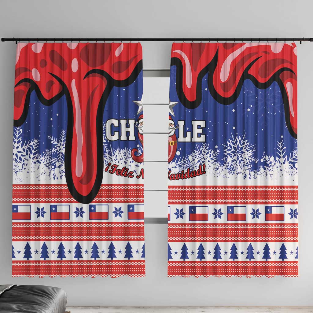 Feliz Navidad Chile Santa Claus Window Curtain Chilli Christmas - Wonder Print Shop