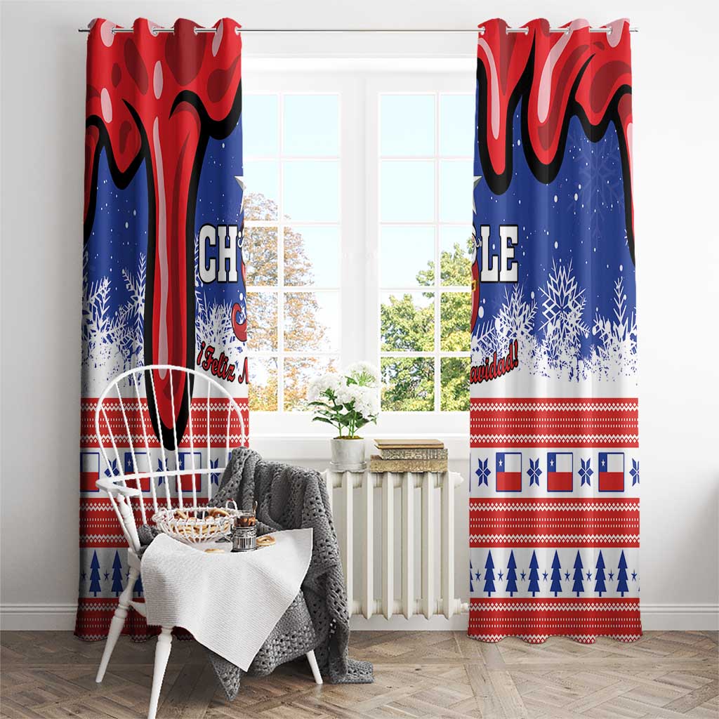 Feliz Navidad Chile Santa Claus Window Curtain Chilli Christmas - Wonder Print Shop
