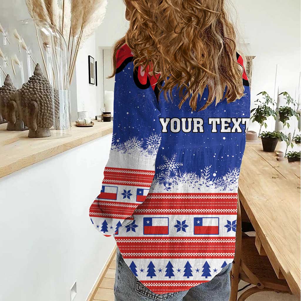 Personalized Feliz Navidad Chile Santa Claus Women Casual Shirt Chilli Christmas - Wonder Print Shop