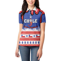 Personalized Feliz Navidad Chile Santa Claus Women Polo Shirt Chilli Christmas - Wonder Print Shop