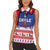 Personalized Feliz Navidad Chile Santa Claus Women Sleeveless Polo Shirt Chilli Christmas - Wonder Print Shop