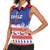 Personalized Feliz Navidad Chile Santa Claus Women Sleeveless Polo Shirt Chilli Christmas - Wonder Print Shop