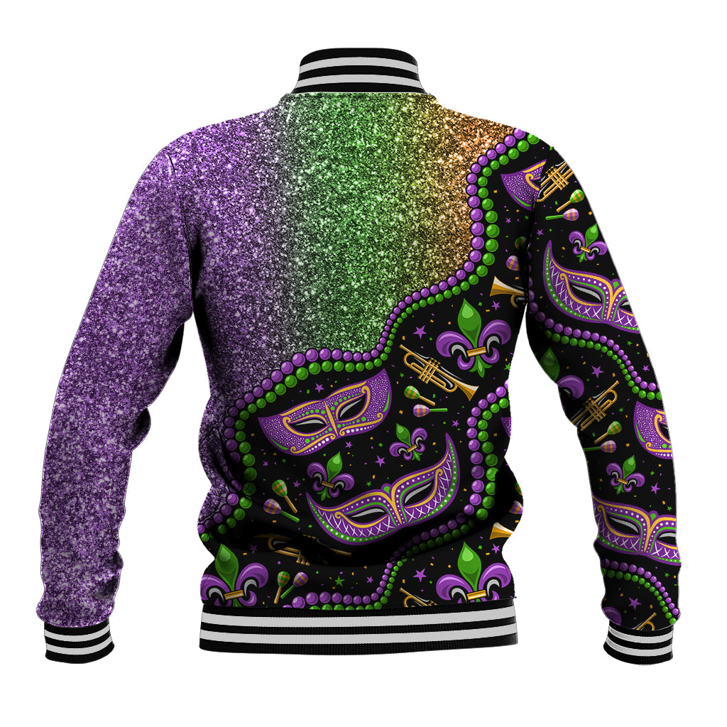 Mardi Gras Baseball Jacket Colorful Style - Wonder Print Shop