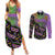 Mardi Gras Couples Matching Summer Maxi Dress and Long Sleeve Button Shirt Colorful Style - Wonder Print Shop