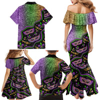 Mardi Gras Family Matching Mermaid Dress and Hawaiian Shirt Colorful Style - Wonder Print Shop
