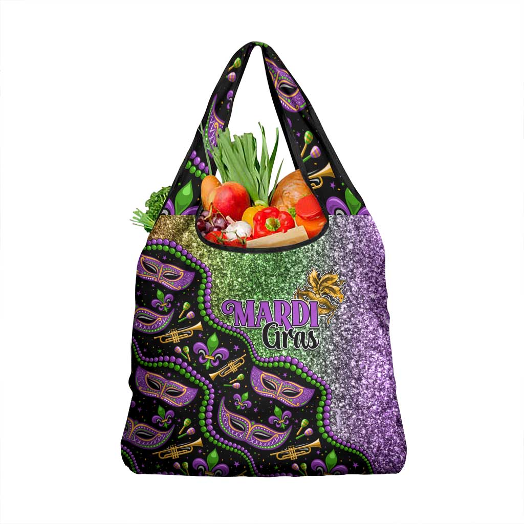 Mardi Gras Grocery Bag Bling Bling Sparkle Style