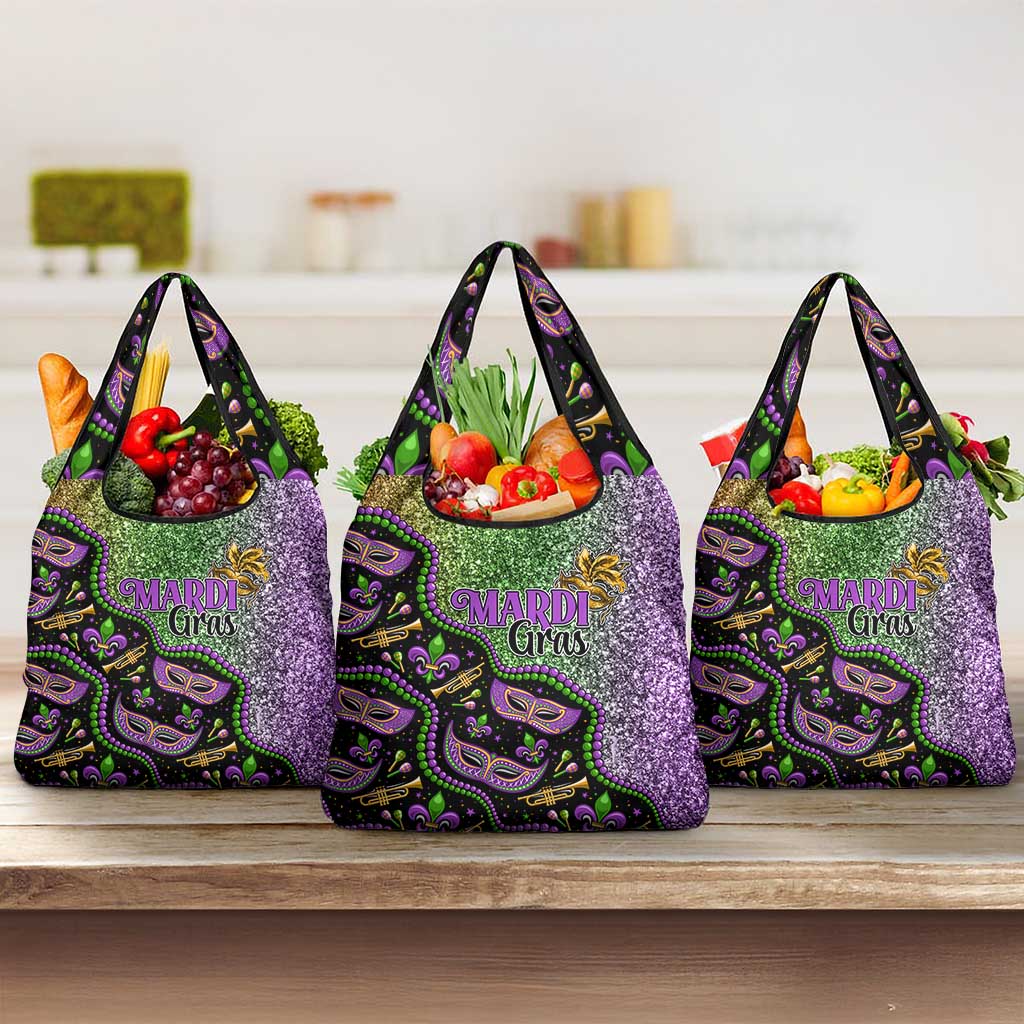 Mardi Gras Grocery Bag Bling Bling Sparkle Style