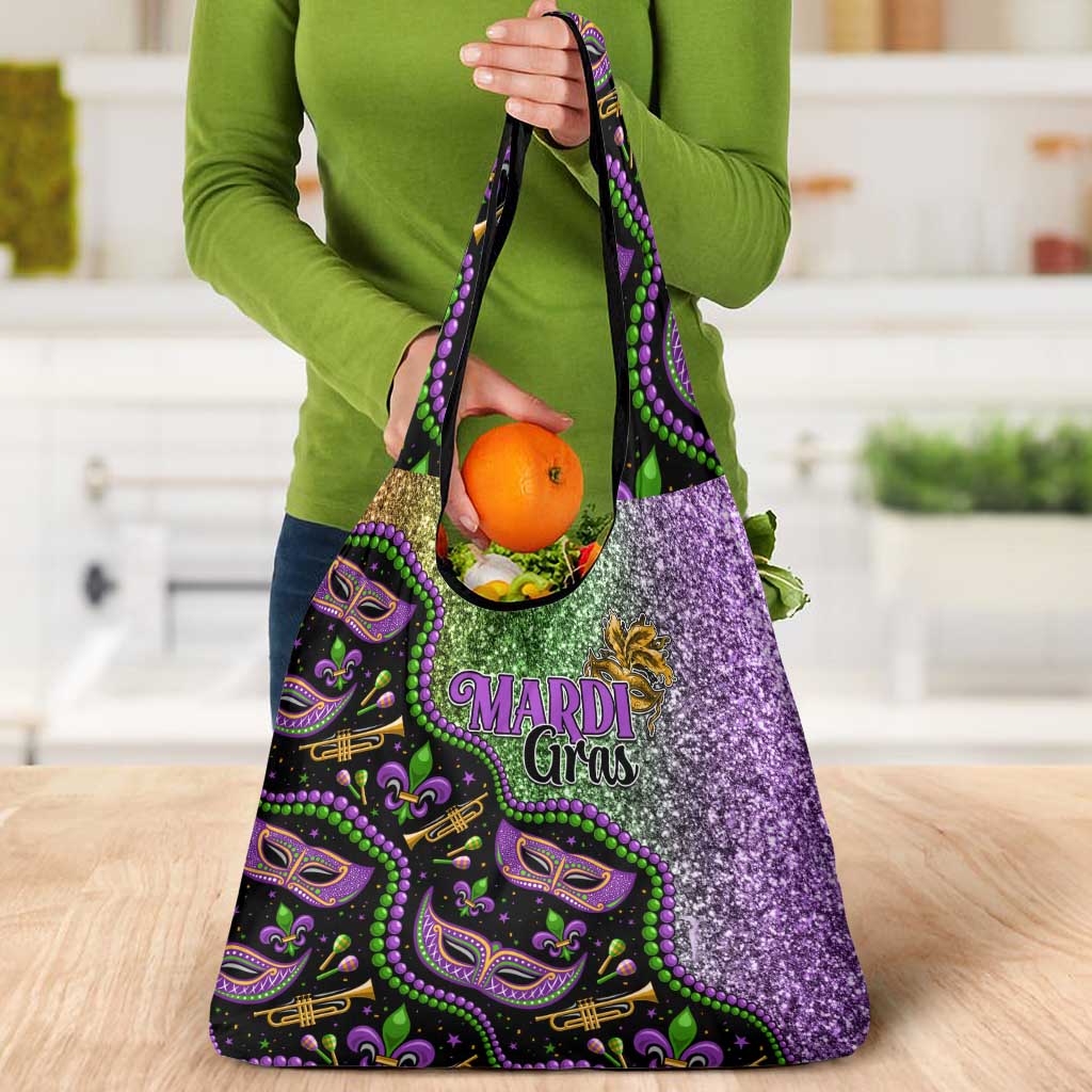 Mardi Gras Grocery Bag Bling Bling Sparkle Style