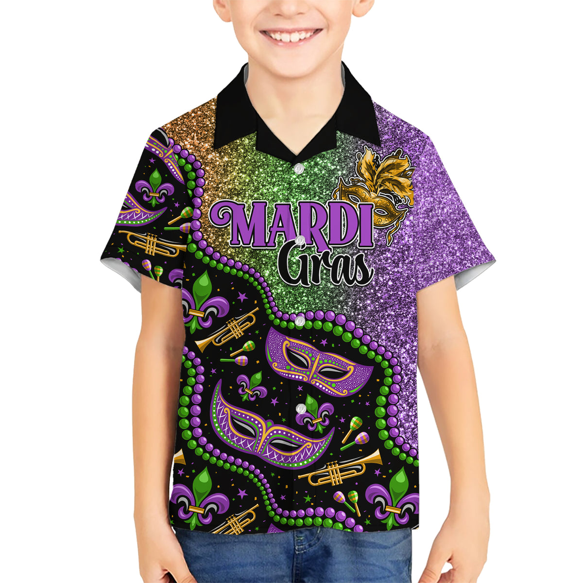 Mardi Gras Hawaiian Shirt Colorful Style - Wonder Print Shop