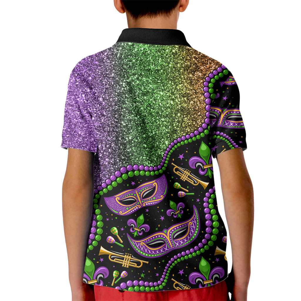 Mardi Gras Kid Polo Shirt Colorful Style - Wonder Print Shop