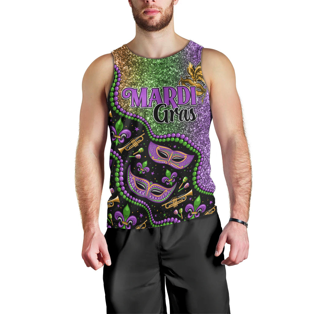 Mardi Gras Men Tank Top Colorful Style - Wonder Print Shop
