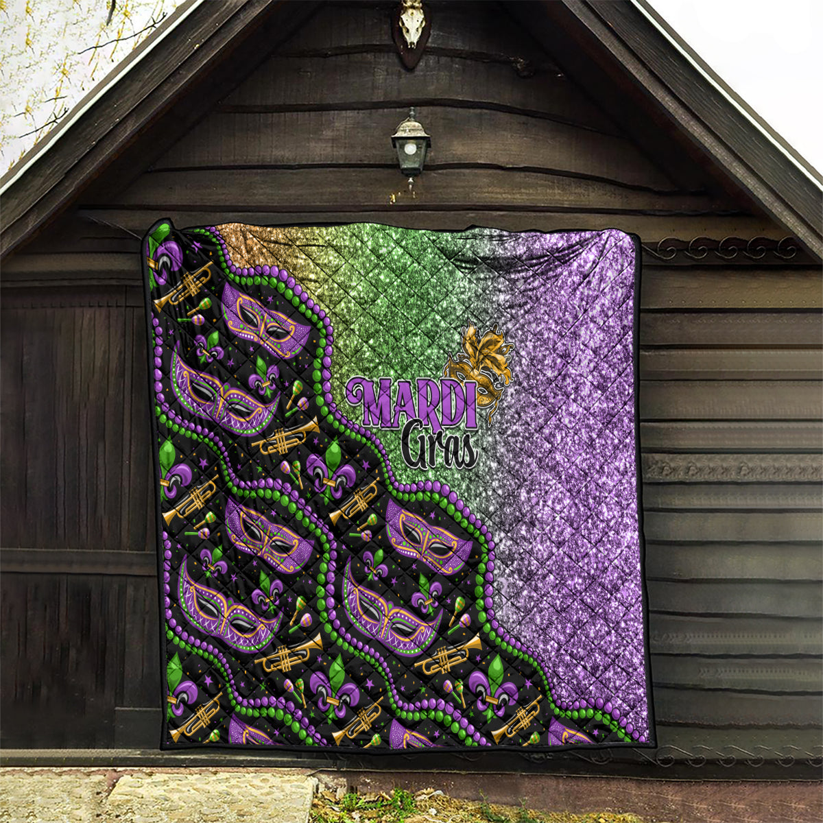 Mardi Gras Quilt Colorful Style - Wonder Print Shop