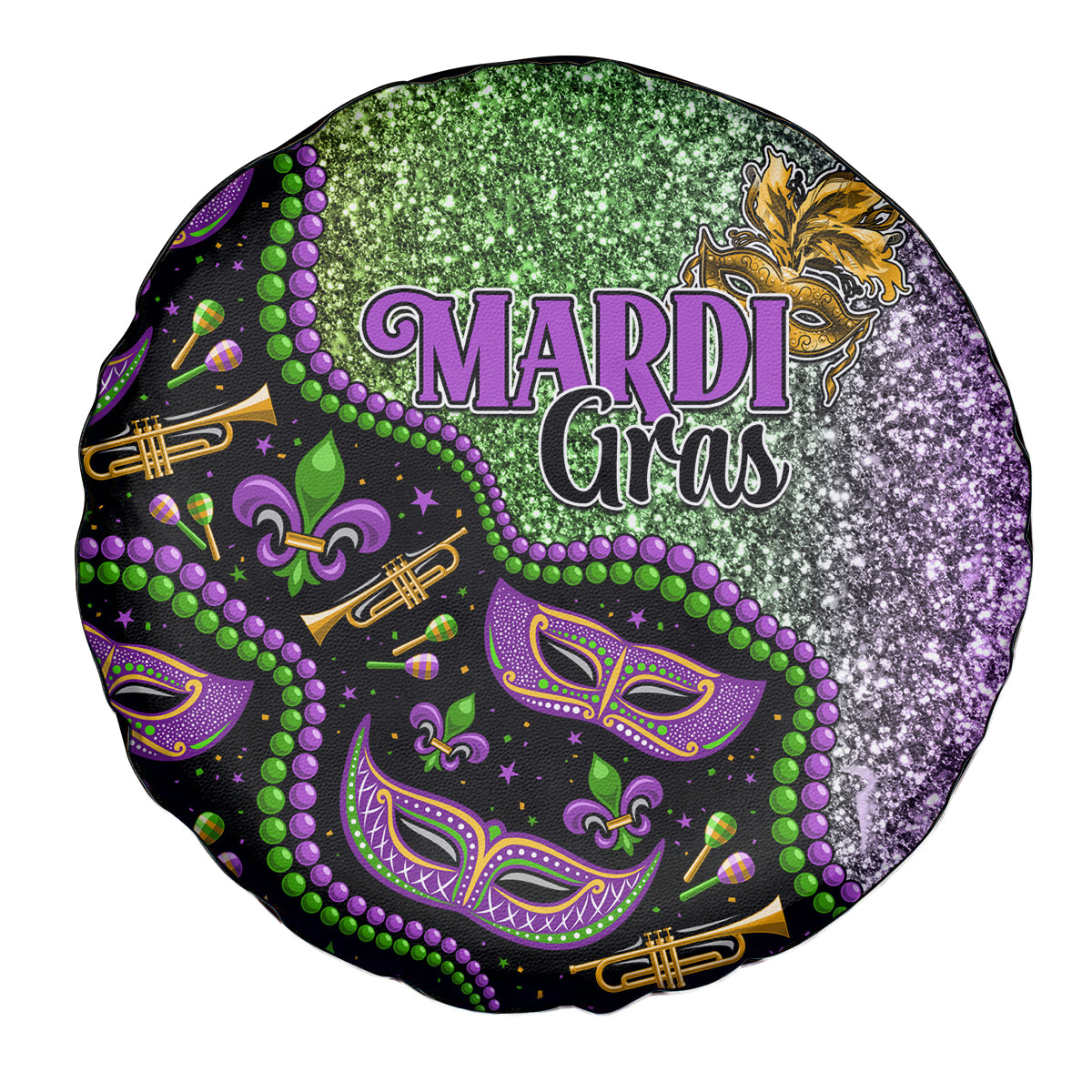 Mardi Gras Spare Tire Cover Colorful Style - Wonder Print Shop