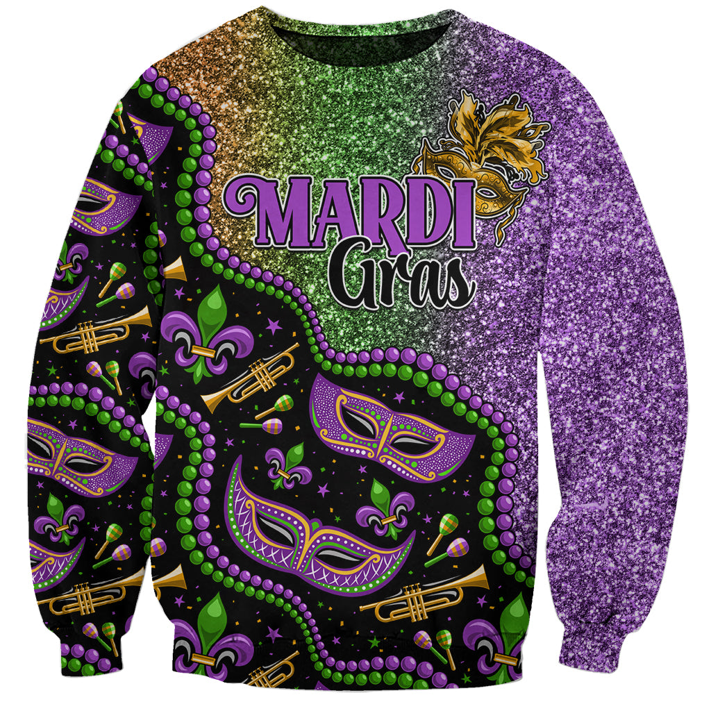 Mardi Gras Sweatshirt Colorful Style - Wonder Print Shop