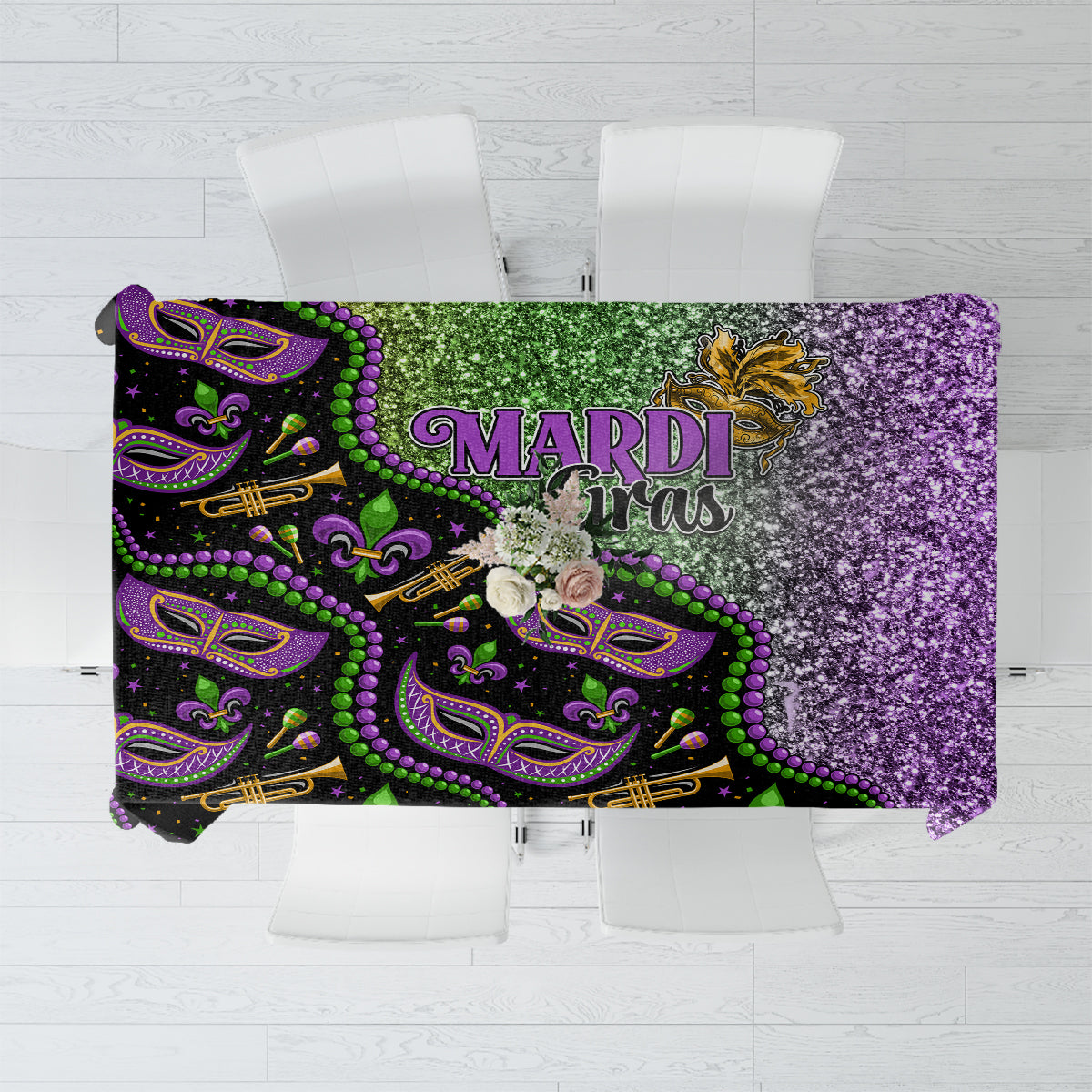 Mardi Gras Tablecloth Colorful Style - Wonder Print Shop