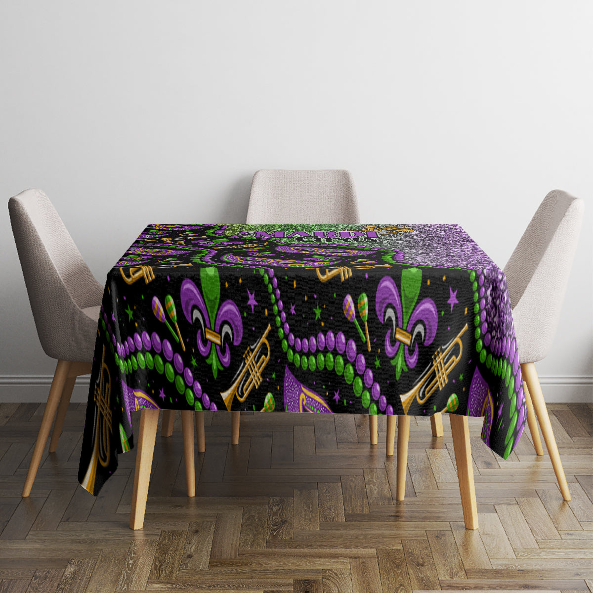 Mardi Gras Tablecloth Colorful Style - Wonder Print Shop