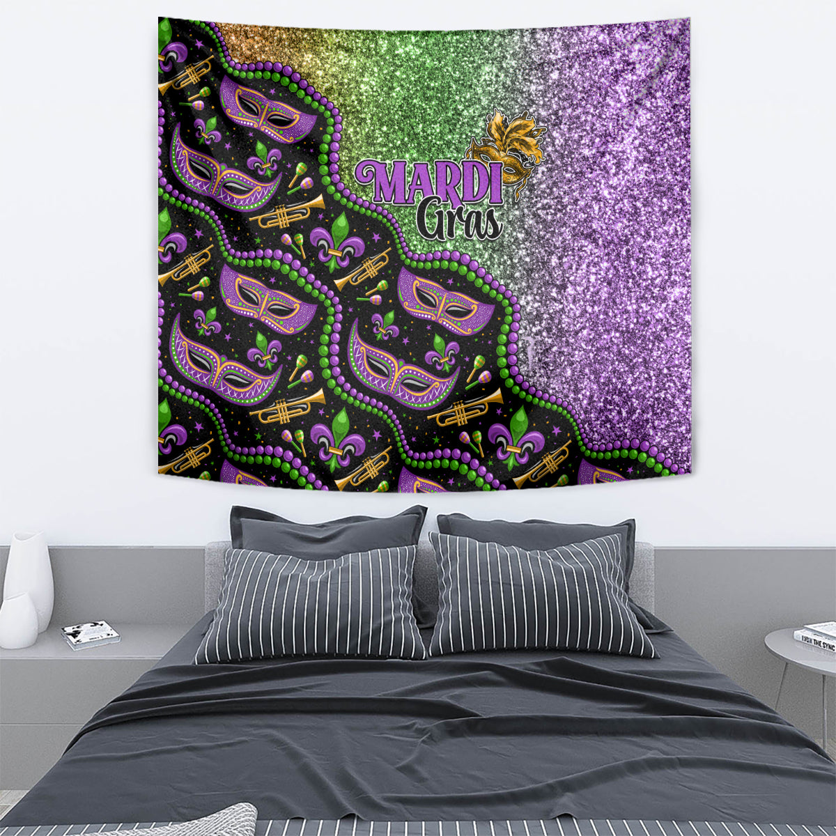 Mardi Gras Tapestry Colorful Style - Wonder Print Shop