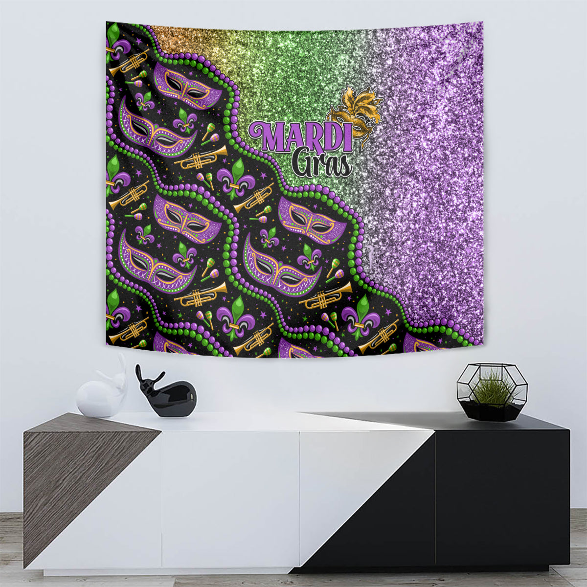 Mardi Gras Tapestry Colorful Style - Wonder Print Shop