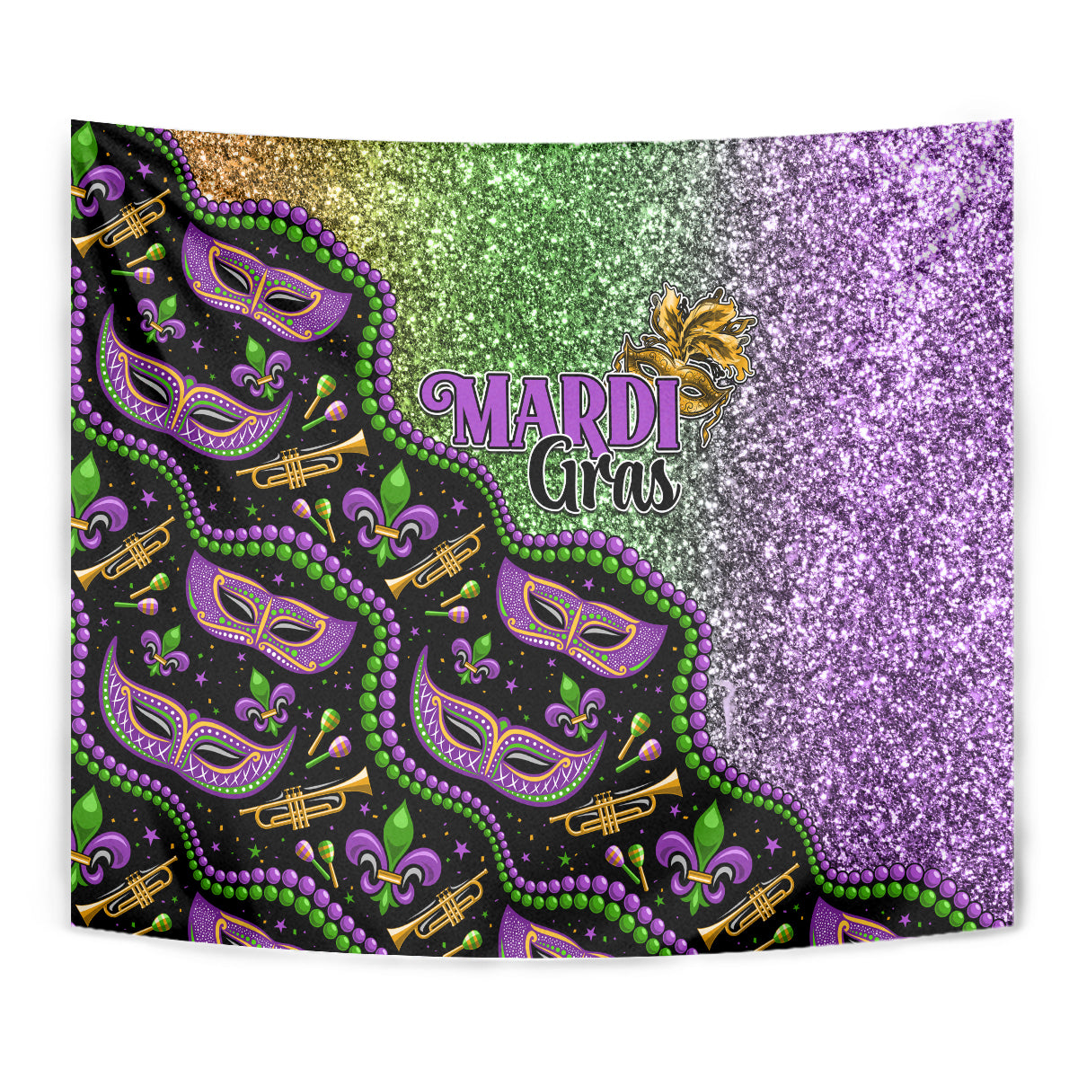 Mardi Gras Tapestry Colorful Style - Wonder Print Shop