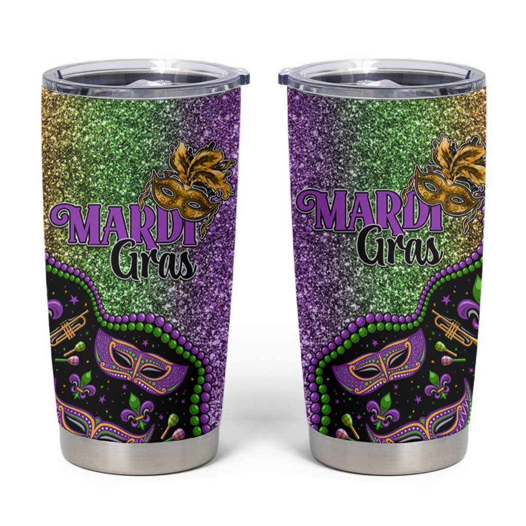 Mardi Gras Tumbler Cup Colorful Style - Wonder Print Shop