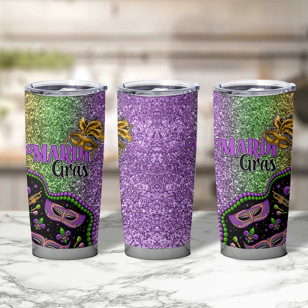 Mardi Gras Tumbler Cup Colorful Style - Wonder Print Shop