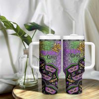 Mardi Gras Tumbler With Handle Colorful Style - Wonder Print Shop