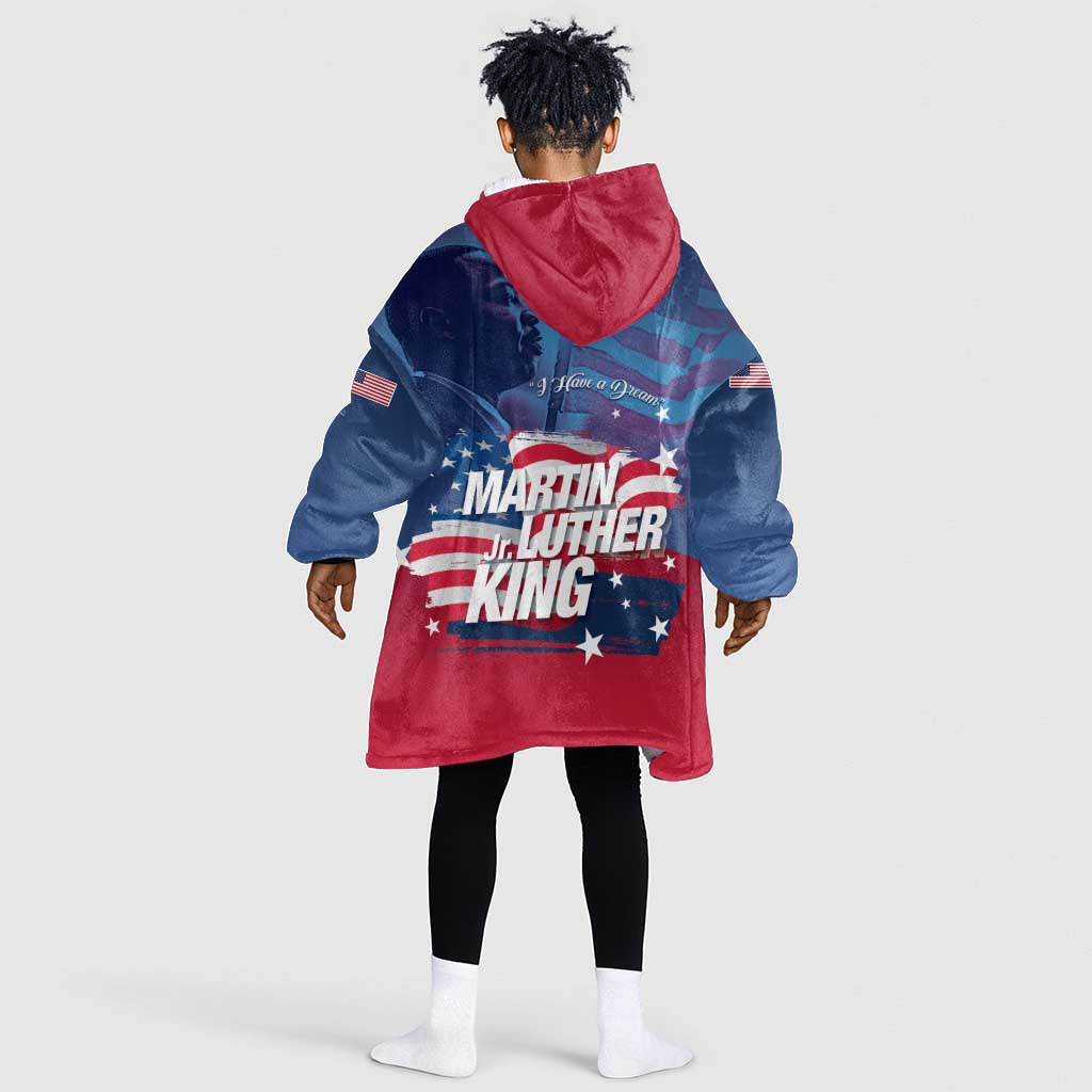 Martin Luther King MLK Kid Wearable Blanket Hoodie I Have A Dream - Wonder Print Shop