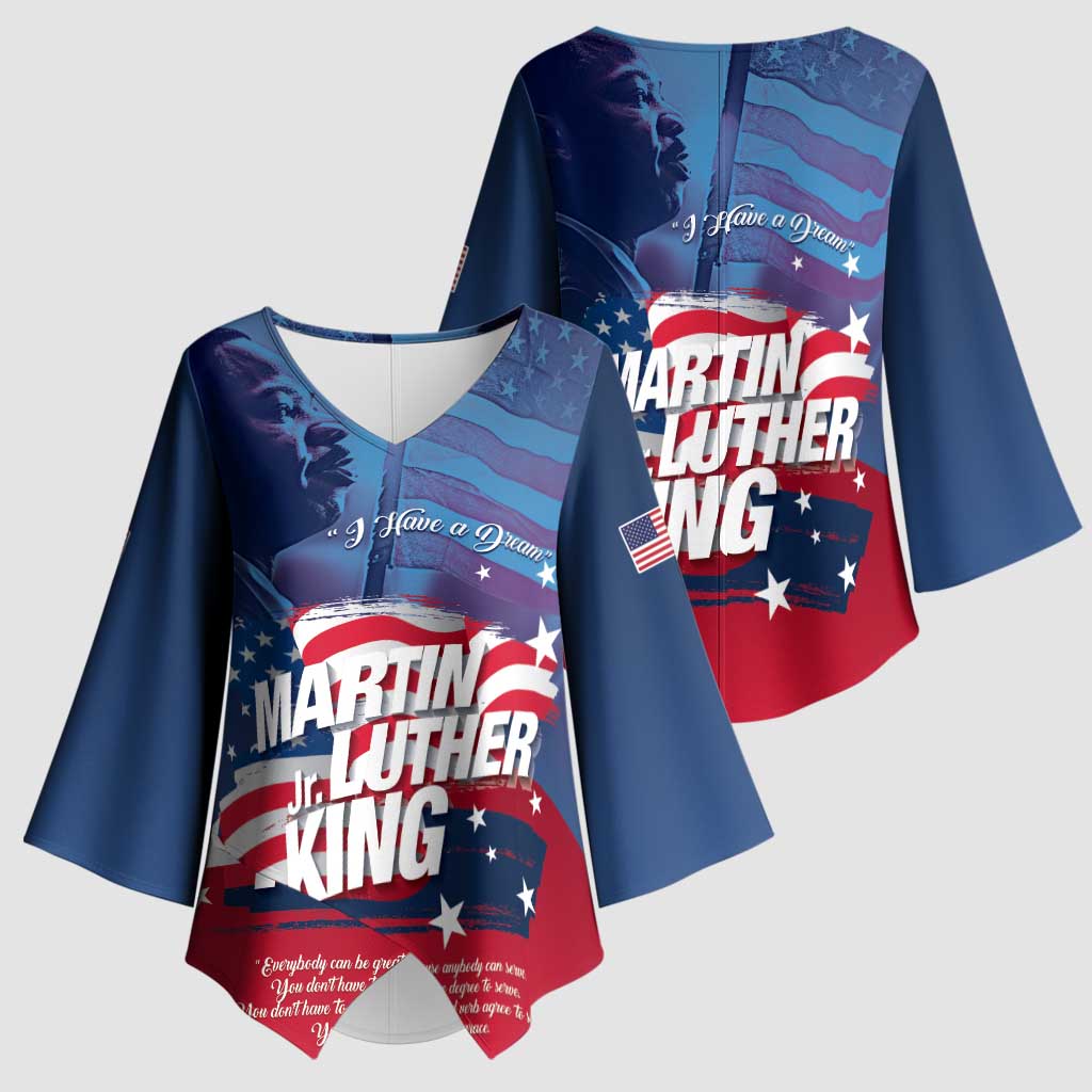 Martin Luther King MLK Kimono Sleeve Blouse I Have A Dream - Wonder Print Shop