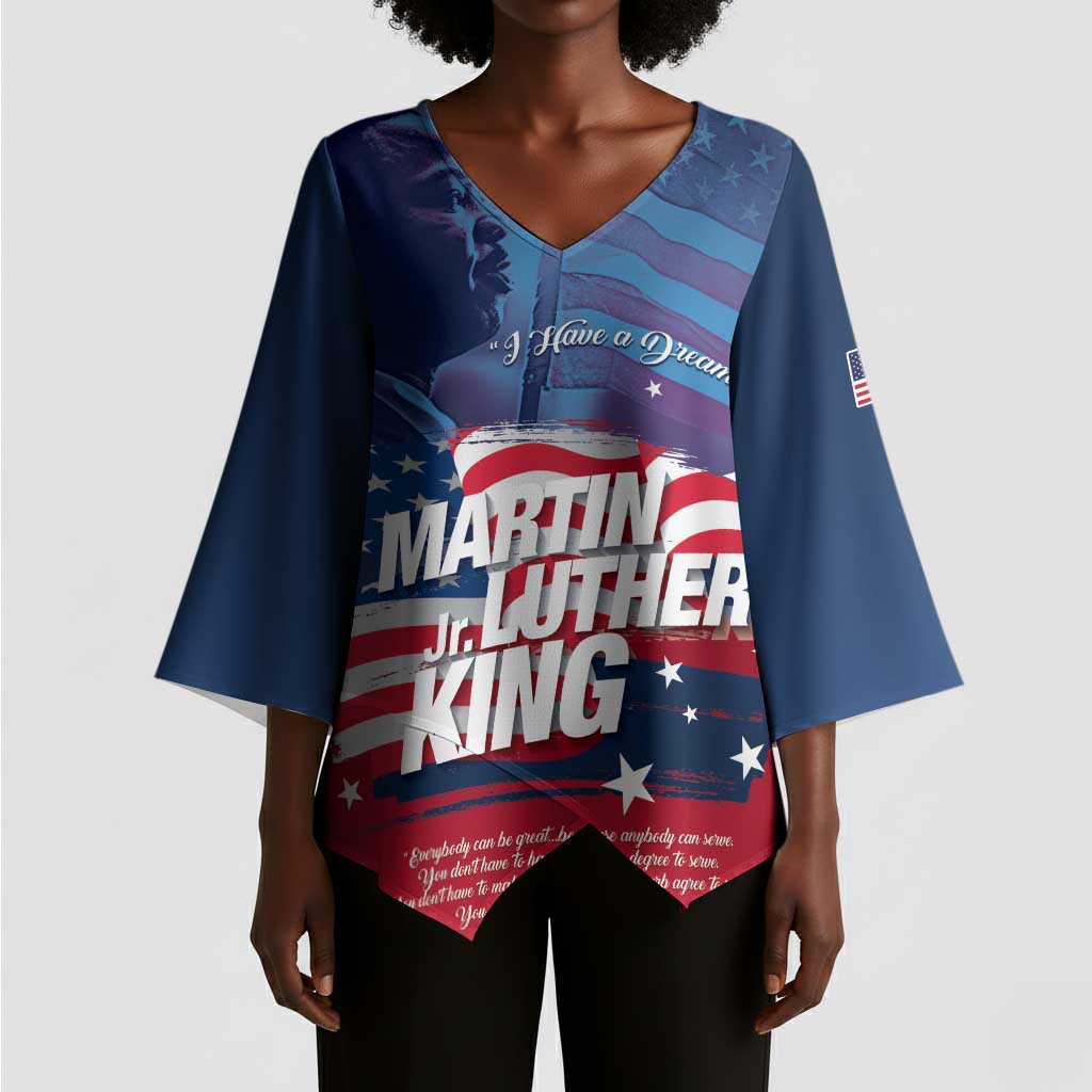 Martin Luther King MLK Kimono Sleeve Blouse I Have A Dream - Wonder Print Shop
