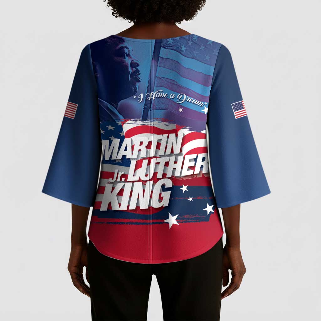 Martin Luther King MLK Kimono Sleeve Blouse I Have A Dream - Wonder Print Shop