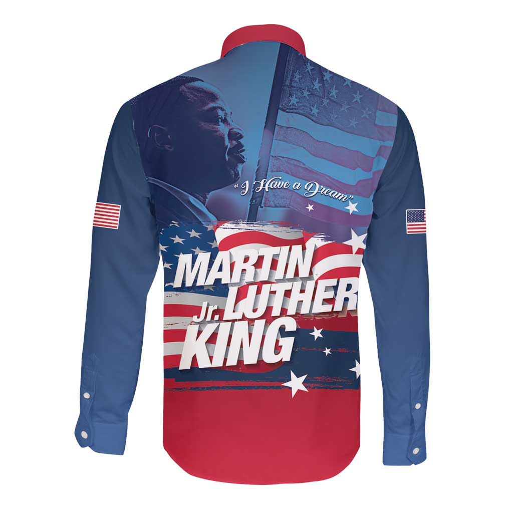 Martin Luther King MLK Long Sleeve Button Shirt I Have A Dream - Wonder Print Shop