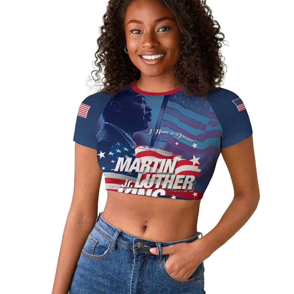 Martin Luther King MLK Raglan Cropped T shirt I Have A Dream - Wonder Print Shop